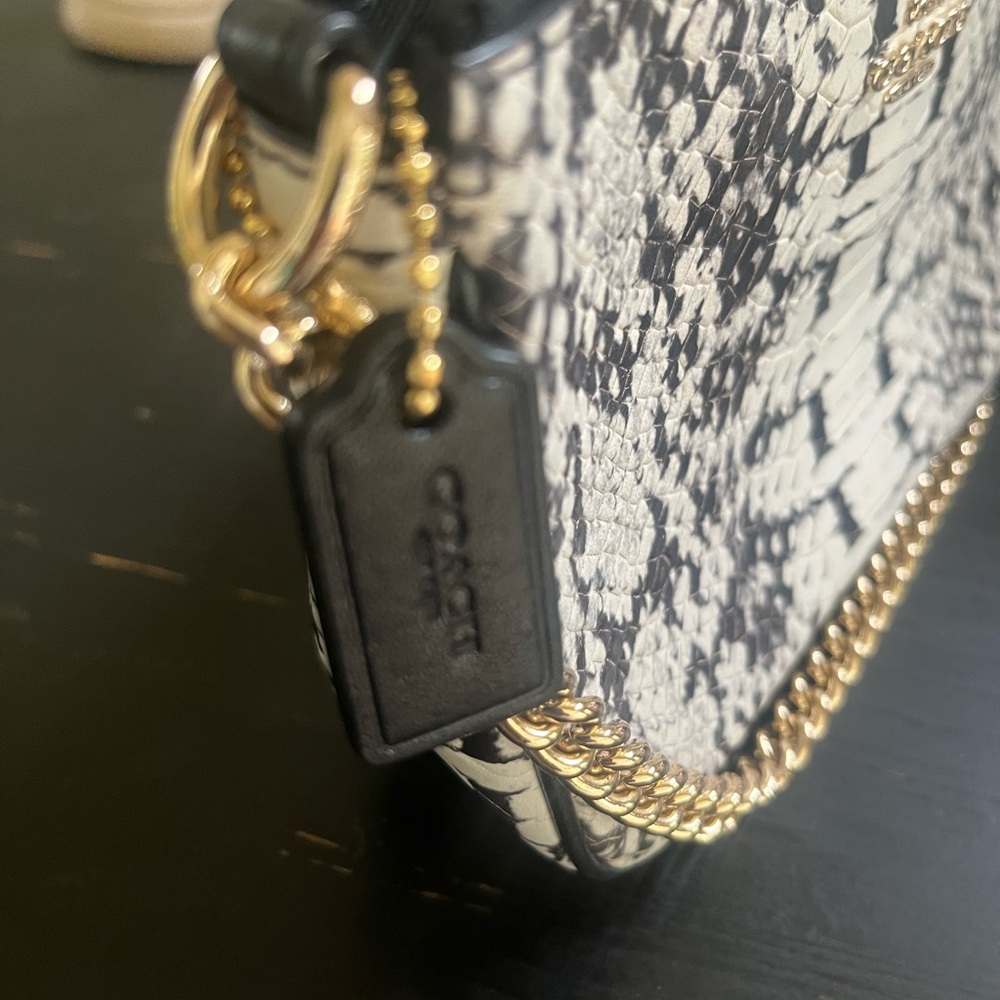 Never Used Coach Nolita Wristlet. Snake Embroidered Leather - Picture 7 of 8